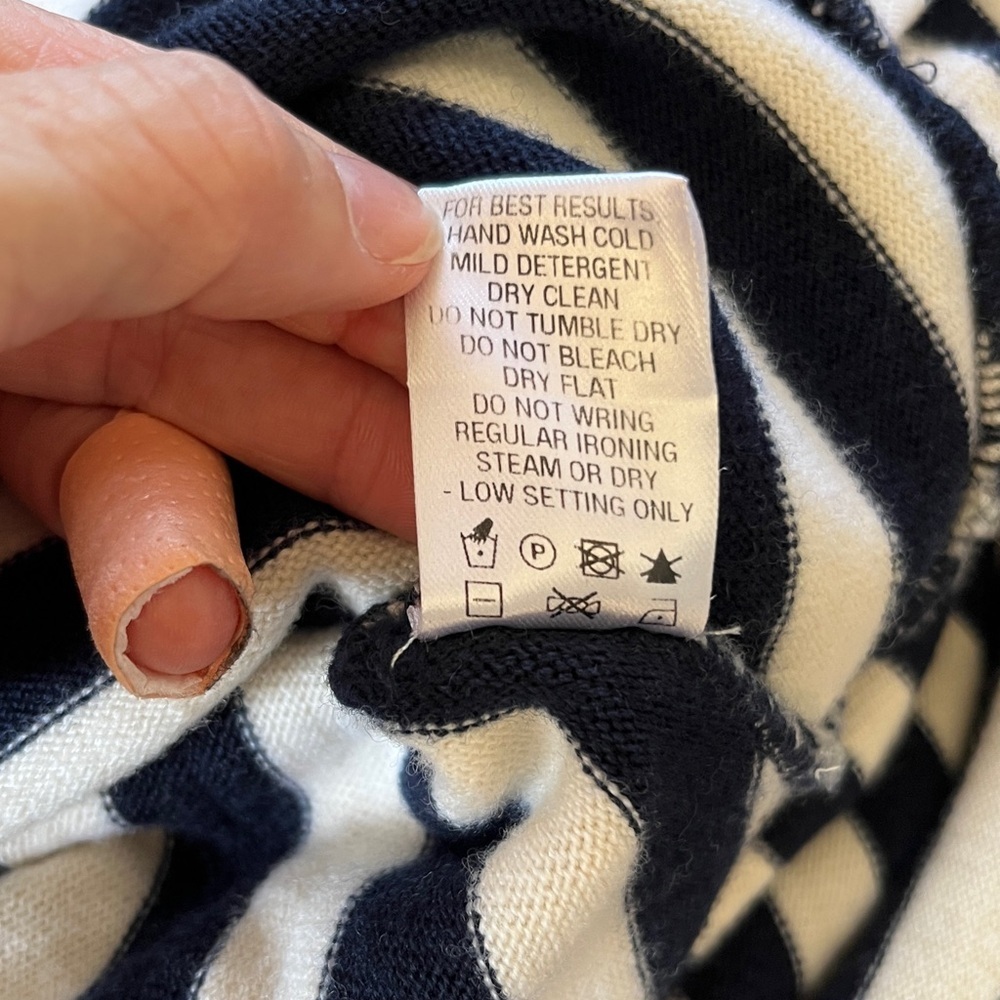 MONSE Navy and White Striped Knit Top Size M - Picture 8 of 8